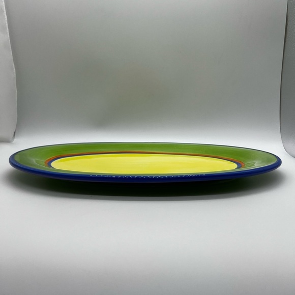 Dansk Yellow and Green Caribe Oval Serveware Platter NWT - Picture 2 of 10